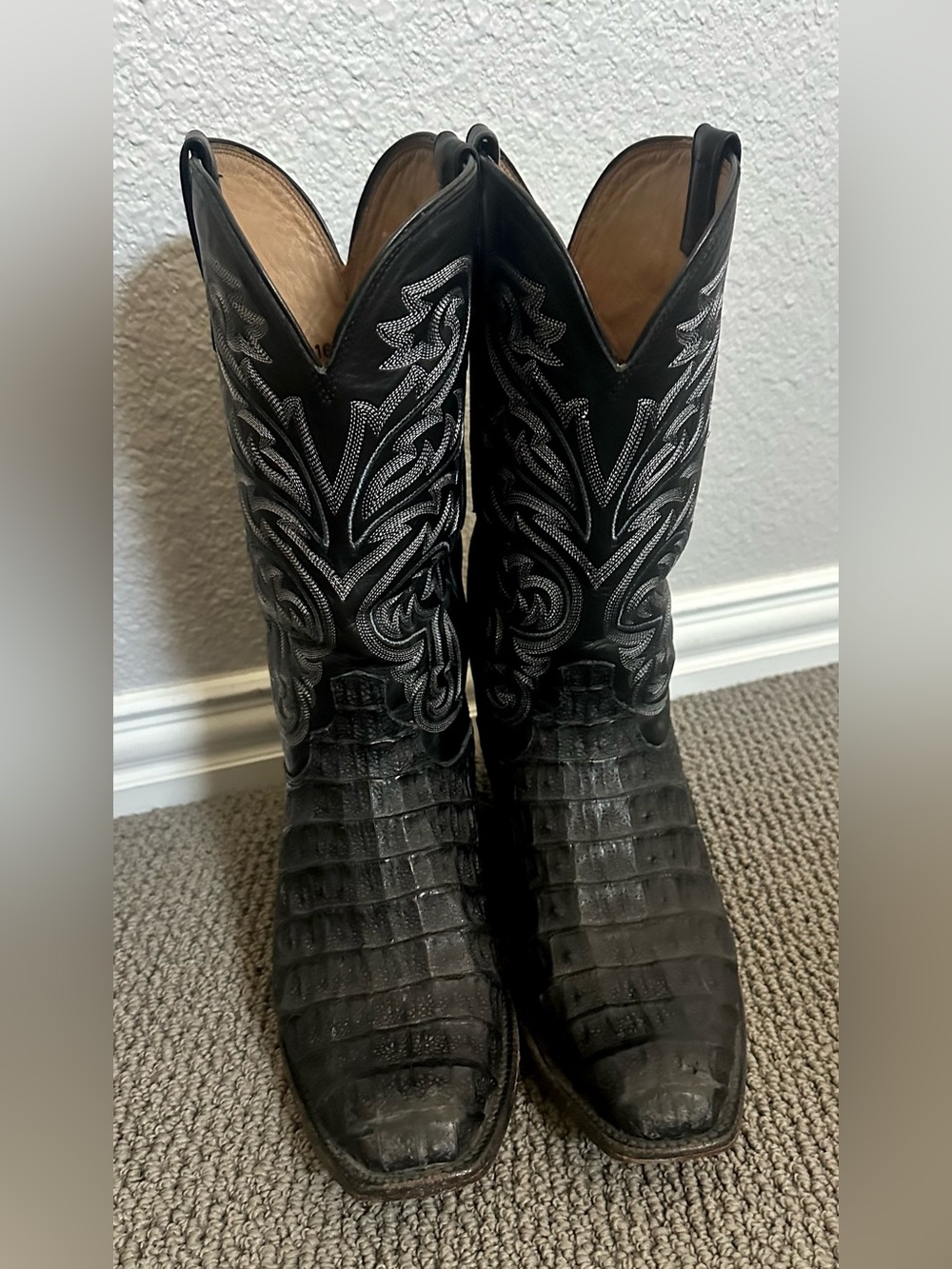 Lucchese Heritage Western Boots with Black Caiman